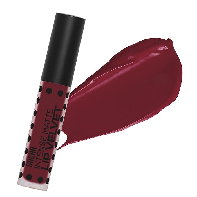 Sacha Cosmetics Intense Matte Lip Velvet Liquid Lipstick, Long-Lasting Velvet Matte Finish, 0.2 fl oz Show Some Attitude