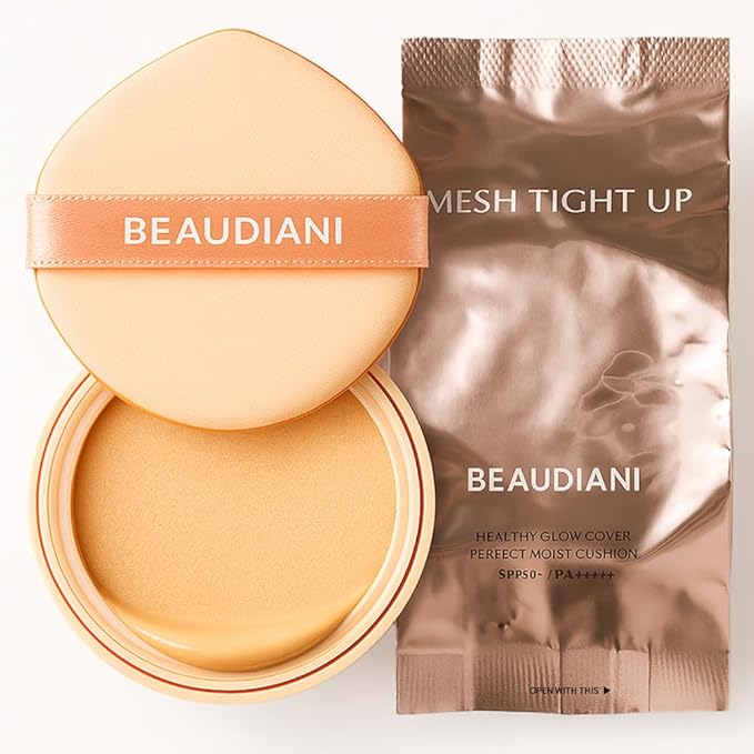 Beaudiani Mesh Tight UP Cushion Refill | Cushion Foundation | Buildable Coverage| Natural Finish | Dewy Glow Make up (01-REFILL Bright cool undertone (#21))