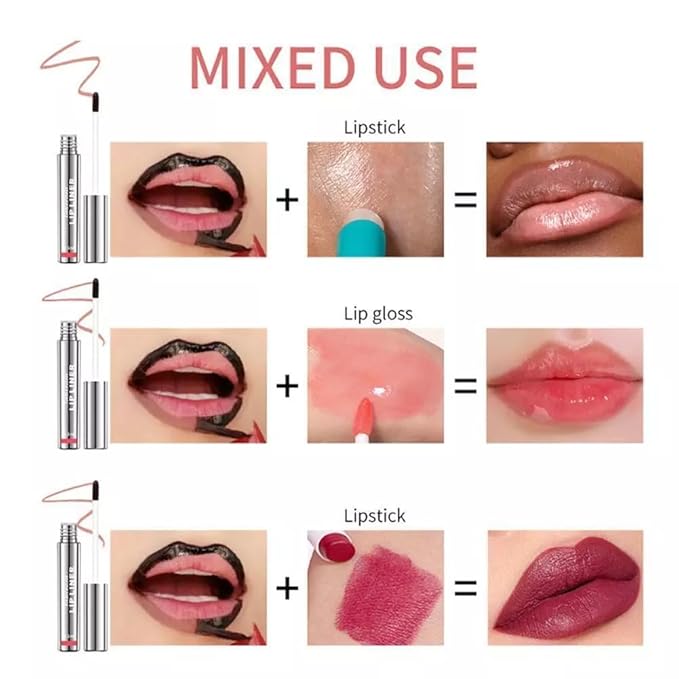 Peel Off Lip Liner & Tint – Mauve Nude Long Lasting Waterproof Velvet Matte Lip Stain, Smudge-Proof Transfer-Resistant Lip Glaze, 02 MUAH-ve 3.5ml (Deep Plum)