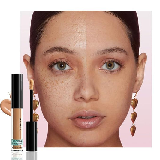 Liquid Concealer Makeup, Natural Coverage for Older Women, Under Eye Brightener Full Coverage Concealer for Dark Circles, Lightweight, Covers Oil-Free, Vegan & Cruelty-Free, 05 Medium Tan