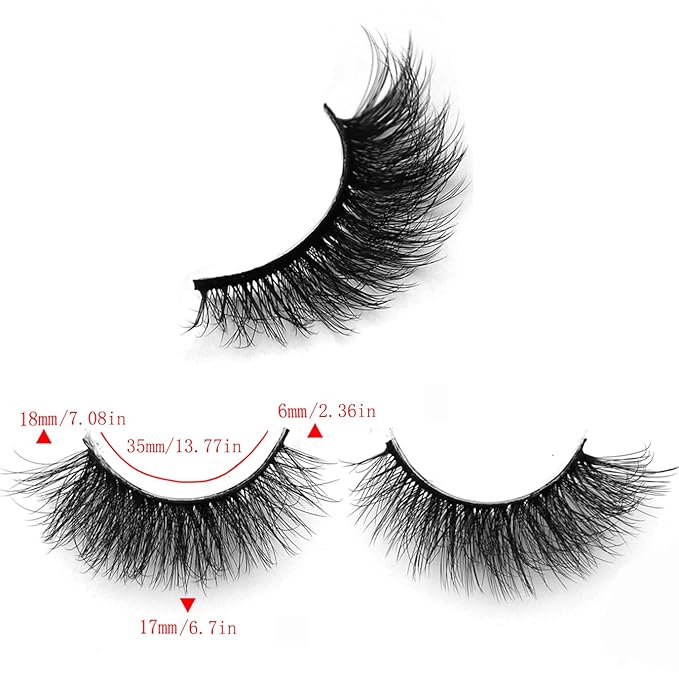 False Eyelashes Russian Strip Lashes Fluffy Fake Eyelashes Extension D Curl Wispy Handmade Soft Reusable 14 Pairs Lashes Pack