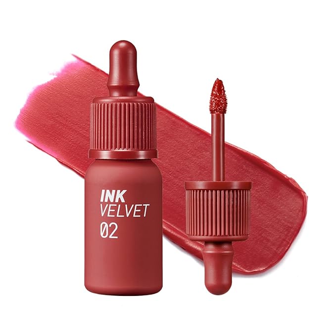 Peripera Ink the Velvet Lip Tint - High Pigment Color, Longwear, Weightless, Not Animal Tested, Gluten-Free, Paraben-Free (002 CELEB DEEP ROSE)