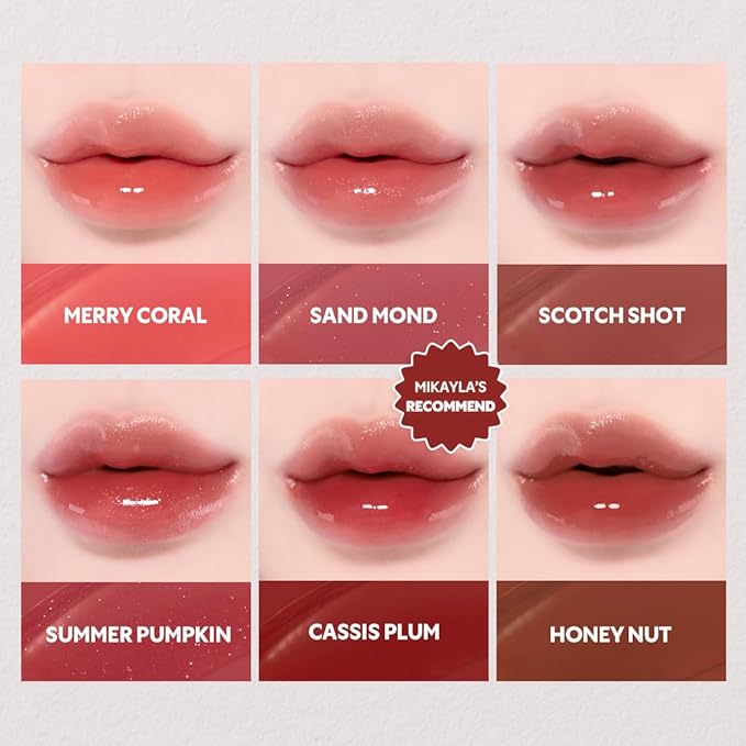 TIRTIR [*Mini Size Waterism Tinted Lip Gloss #21 Fig Me, 0.06 Fl Oz – Kiss Ready Lipgloss, 12H Long Lasting Non Sticky Natural Tinted Glow Korean Multiuse Cheek and Lip Tint for Women gift