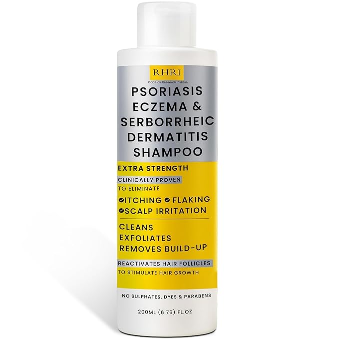 Antifungal Psoriasis Shampoo, Eczema, Seborrheic Dermatitis Shampoo | Soothes Itching, Flaking & Irritation | Repairs Scalp, Strengthens Hair, Stimulates Regrowth | Medicated Scalp Treatment