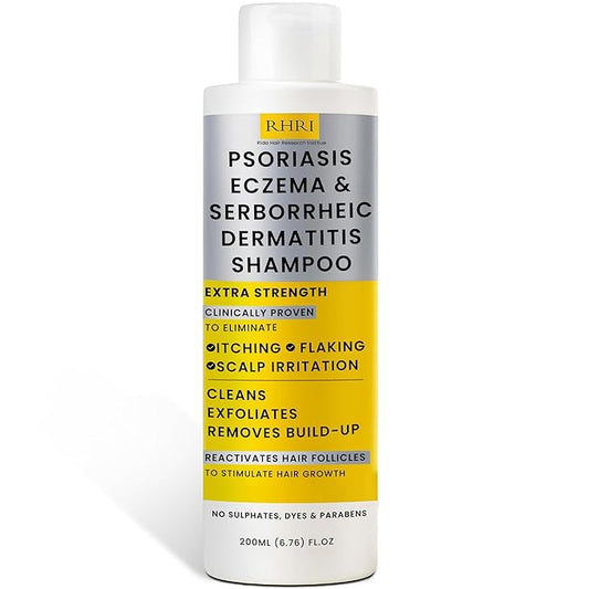 Antifungal Psoriasis Shampoo, Eczema, Seborrheic Dermatitis Shampoo | Soothes Itching, Flaking & Irritation | Repairs Scalp, Strengthens Hair, Stimulates Regrowth | Medicated Scalp Treatment