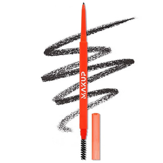 MAKUP Skinny Brow, Ultra Precise Eyebrow Pencil, Creamy, Micro Stroke Pencil Defines to Create Full, Natural Brows Black (Caviar)