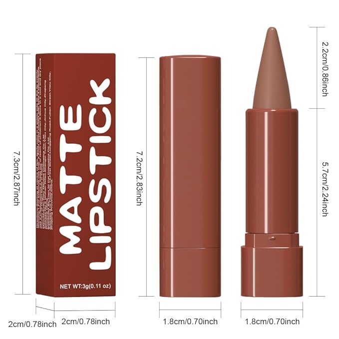 3Pcs Gradient Matte Lipstick Crayon Lip Liner pencil, Flawless Contour Gradual Ombre Effect lip Pencil, for Women Long Lasting Waterproof Smudge Proof Lipstick Pencil 02#+03#+08#