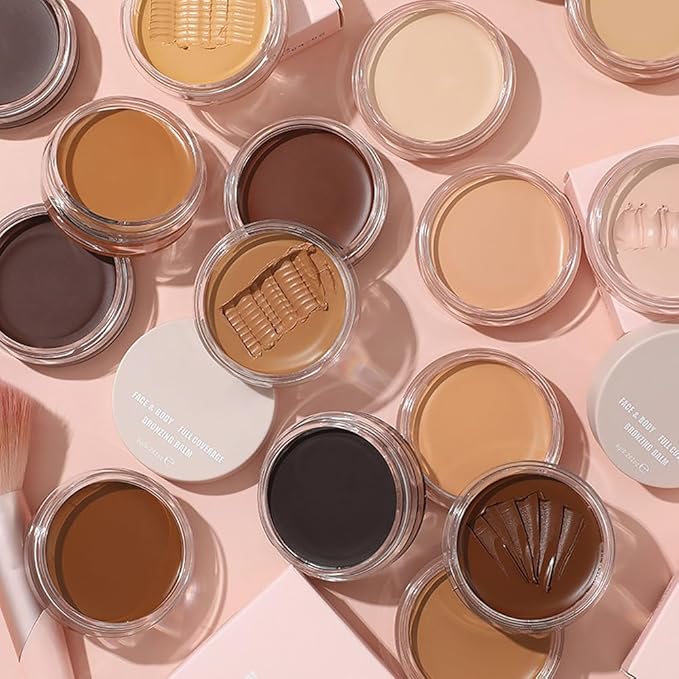 Kaely Cream Pot Concealer Full Coverage Makeup Set, Under Eye Brightener Color Correcting Concealer for Dark Circles, Waterproof Foundation Palette with Brush, Eye Ring Corrector de ojeras, 05