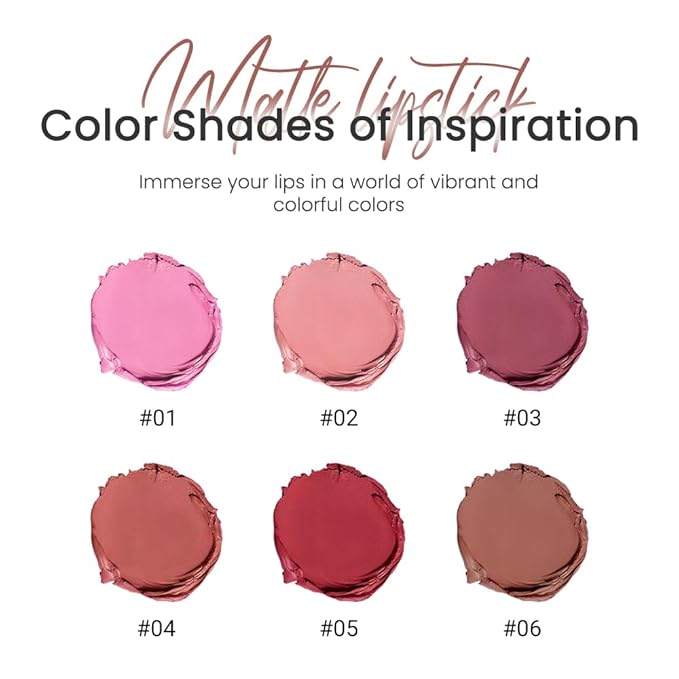 Warm Brown Nude Lip Stick,Matte Cream Lipstick Set for Women,Long Lasting Waterproof Smudge Proof Velvet lipsticks Crayon,Lip Makeup Kit Travel Size,Vegan & Cruelty-free (Pack of 1)