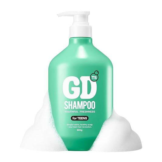 TS GD Shampoo for Flake Prone, Uncomfortable Scalp (28.2 Fl Oz, GD Big) For Youth & Teens | Gentle Scalp-Care Routine | Silicone, SLS, SLES Free | Korean Hair Care (Big Green)