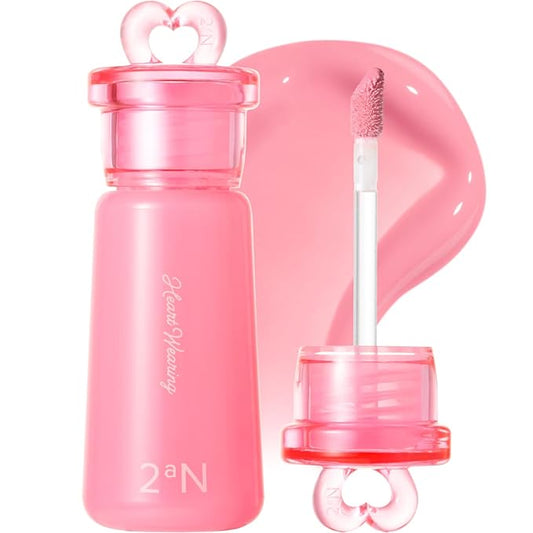 2aN Heart Wearing Liquid Cheek (0.15oz) – Dewy Liquid Blush with Soft Glow & Clear Layering | Hydrating Essence + Glossy Oil Blend | Buildable, Finger-Blend Texture | 8 Vibrant Shades (04 Bunny Glow)