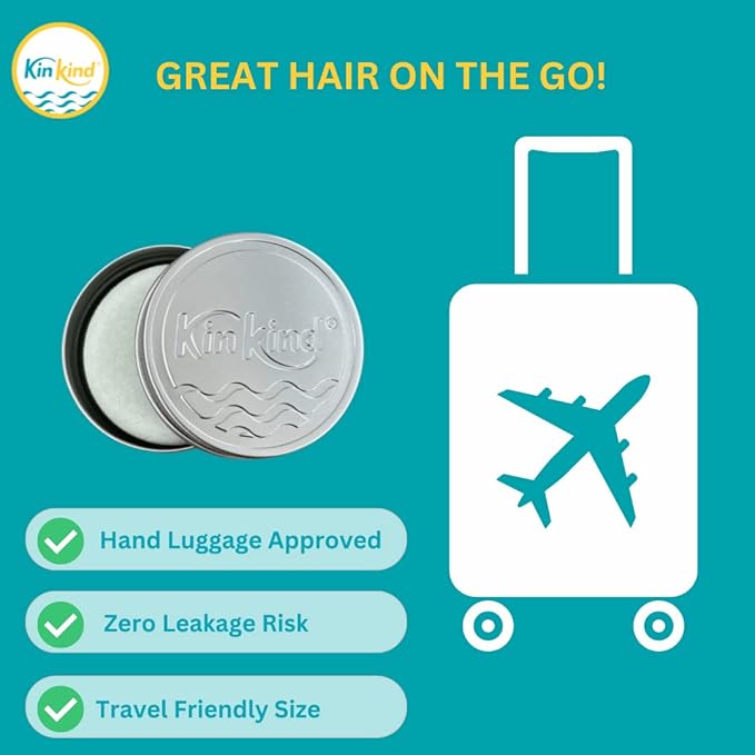 KinKind KEEP me! Shampoo Bar Tin Container. This soap dish travel tin is ideal for holidays, gym & pool. Fits all solid hair and beauty bars perfectly.