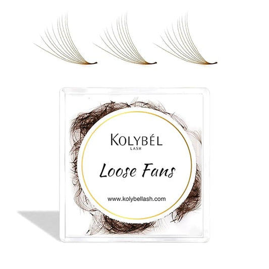 500 Premade Fans Lash Extension 10D 0.05 C Curl Dark Brown Promade Fans 10mm Premade Lash Fans Middle Stem Handmade Loose Fans Soft Pointy Base Volume Pre made Eyelash Fans(10D,0.05-C-10MM)