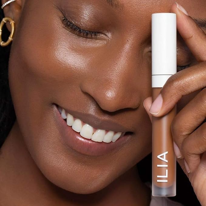 ILIA - True Skin Serum Concealer | Non-Comedogenic, Cruelty-Free, Vegan, Safe For Sensitive Skin, Reduces Appearance of Dark Circles + Blemishes (Cassia SC8, 0.16 oz | 5 ml)