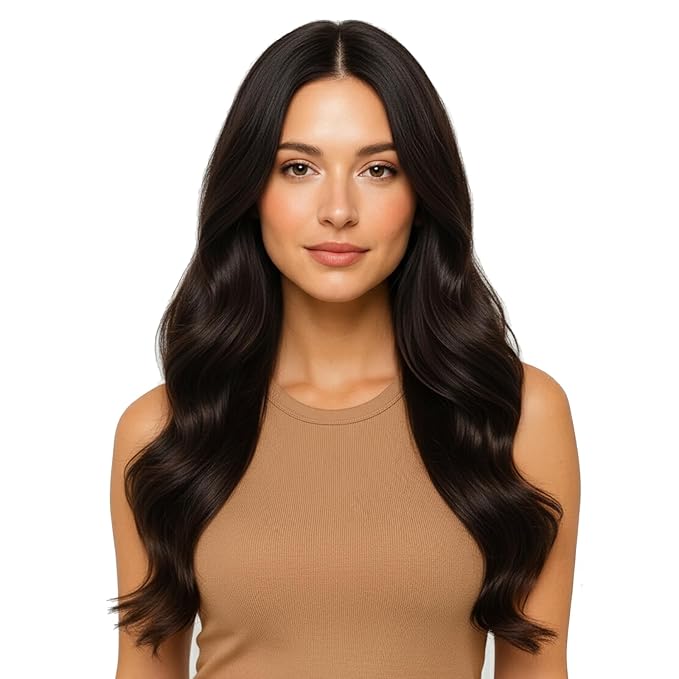 Full Shine Micro Link Hair Extensions 26 Inch 100 Grams Color 2 Dark Brown Micro Loop Hair Extensions Real Human Hair Natural Soft Remy Hair Prebonded Cold Fusion Extensions for Women add Volume