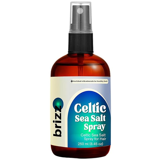 Celtic Sea Salt Hair Spray. Instant & Natural Beach Look, Volume & Texture, Celtic Sea Salt Spray with Kelp, Aloe Vera, and Hair-Strengthening Minerals. (8.45 fl oz)