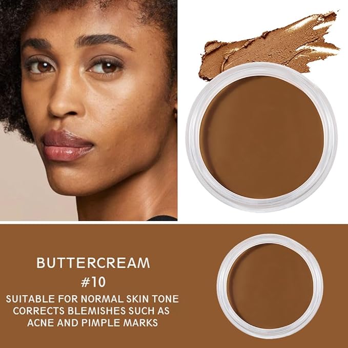 Kaely Cream Pot Concealer Full Coverage Makeup Set, Under Eye Brightener Color Correcting Concealer for Dark Circles, Waterproof Foundation Palette with Brush, Eye Ring Corrector de ojeras, 10