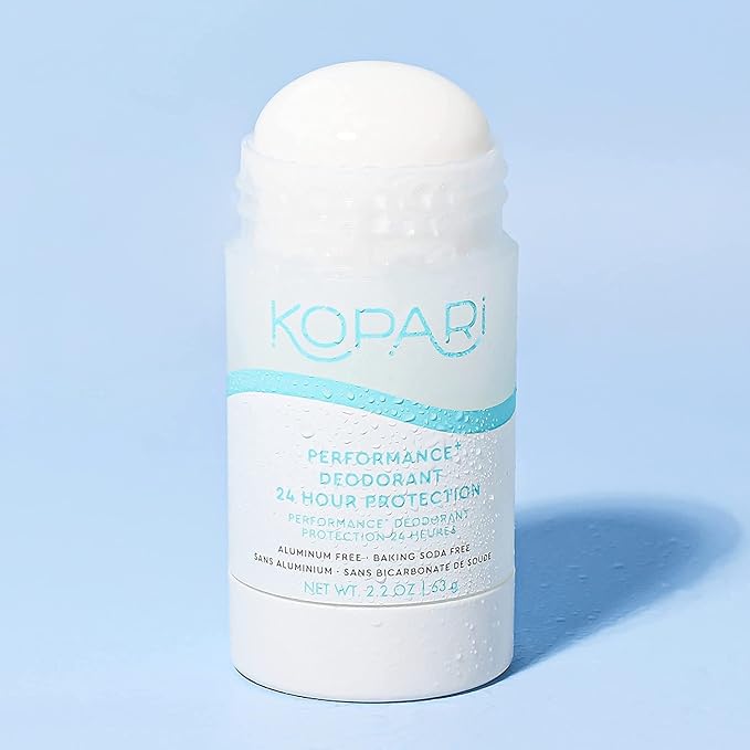 Kopari Performance Plus Aluminum-Free Deodorant, Sport Deodorant for 24 Hour Odor Protection, Non Toxic & Clean, No Parabens or Baking Soda, 2 Pack