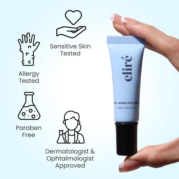 Anti-Aging Eye Cream – Smooths Wrinkles, Firms and Hydrates – With Niacinamide, Ceramides and Caffeine – Reduces Fine Lines, Dark Circles and Puffiness – Dermatologist-Tested -15ml