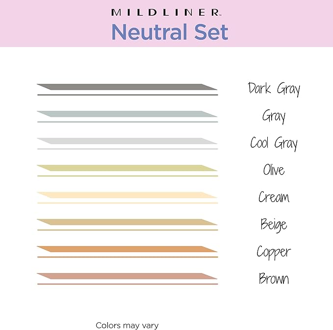 Zebra Pen Mildliner Dual-Tip Highlighters and 2 ClickArt Markers, Ideal for Bible Highlighting, No Bleed, School Supplies and Teacher Supplies, Neutral Vintage Ink Colors, 10-Pack (78601)