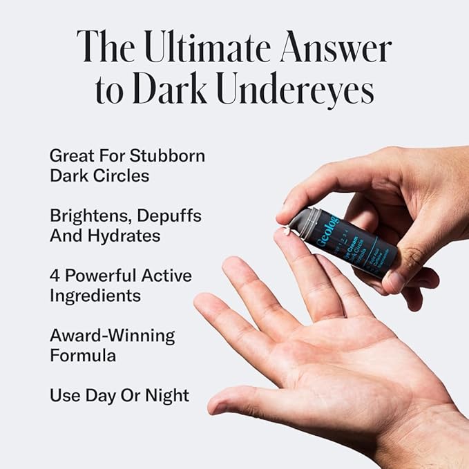 Geologie Dark Circle Under Eye Cream | Formulated to Help Dark Circles, Puffy Eyes Fine Lines & Wrinkles | Kojic Acid, Caffeine, Peptides, Niacinamide & Hyaluronic Acid