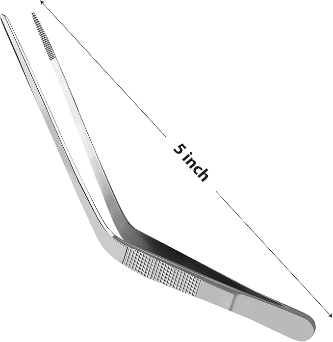 Luca Ear Adson Bayonet Shape Tweezer Forceps Stainless Steel (Dressing Luca Ear, 5")