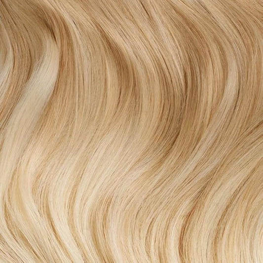 Luxy 100% Remy Human Hair - Seamless Clip-In Hair Extensions - Multi-Dimensional Color for Natural Blending, Adds Volume & Length 150 grams 12" Blonde Balayage Seamless