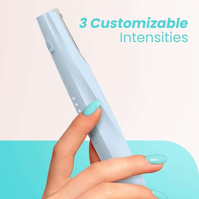 Sonic Dermaplaning Tool for Face - Rechargeable Dermaplane Razor with 6 Refill Dermablades, Facial Hair & Peach Fuzz Remover for Women (Blue)