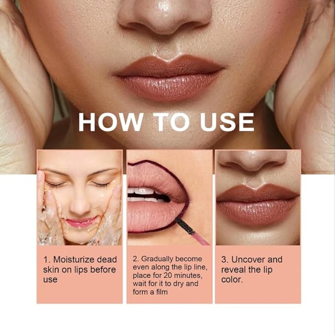 Lip Stain Peel Off & Lip Liner – Mauve Nude Long Lasting Waterproof Velvet Matte Lip Stain, Smudge-Proof Transfer-Resistant Lip Glaze, 02 MUAH-ve 3.5ml (Mauve Nude)