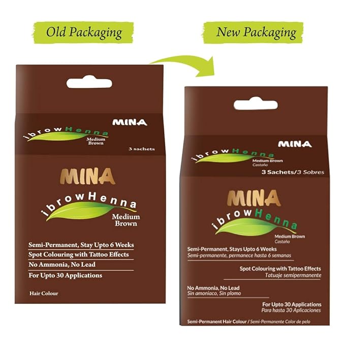Mina ibrow Hair Color Medium Brown|Natural Spot coloring Hair Tinting Powder, Water and Smudge Proof | No Ammonia, No Lead with 100% Gray Converge|Vegan and Cruelty free