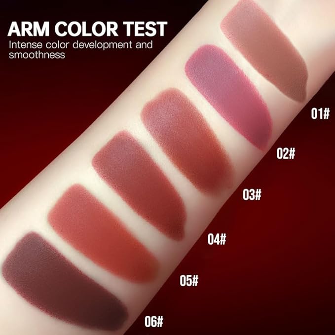 Deep Rosewood Matte Lipstick Crayon – Waterproof Long Lasting Lip Liner Pencil, High Pigment Creamy Velvet Lipstick, Non-Drying Lip Color for Women, 04#