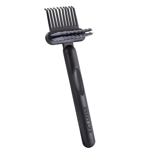 Boar Bristles Hair Brush for Women and Men, Detangling Hair Brush for Smoothing Massage Add Shine, Nylon&Boar Bristles Detangler brush for Hair Healthy (Cleaner-Black)