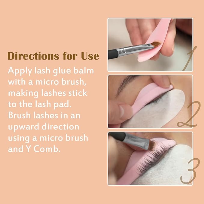 Libeauty Lash Lift Glue Balm Lash Lift Adhesive Strong Sticky Fruit Flavor Eyelash & Eyebrow Perm Glue Balm Brow Lamination Gel