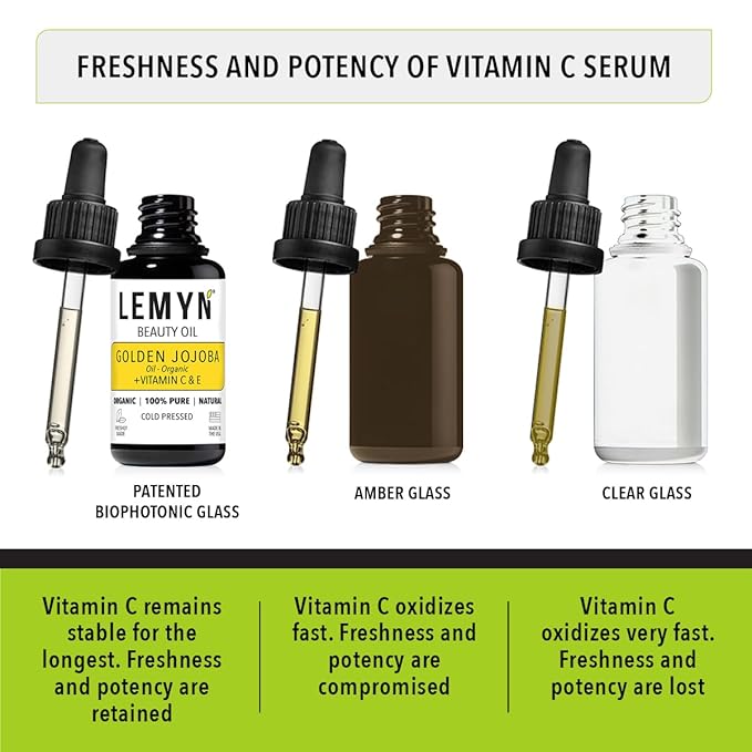 Golden Jojoba Oil | Supercharged with Clinically Proven THD Vitamin C | Freshly Made | Deep Hydration & Radiant Boost | Handcrafted Excellence from Santa Barbara