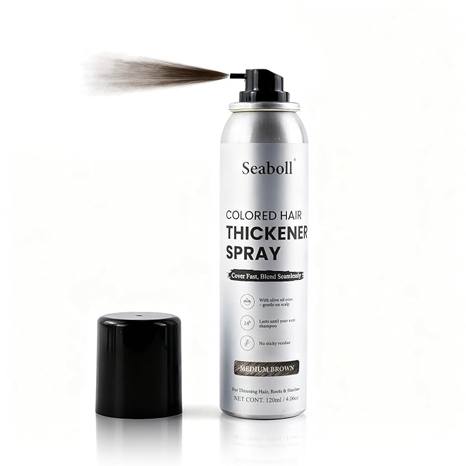 Root Touch Up Hair Color Spray – 4oz, Sweat-Resistant & Natural, Instant Gray Hair Cover Up, Temporary Root Concealer Spray for Roots, Hairline & Scalp– Medium Brown – Women & Men