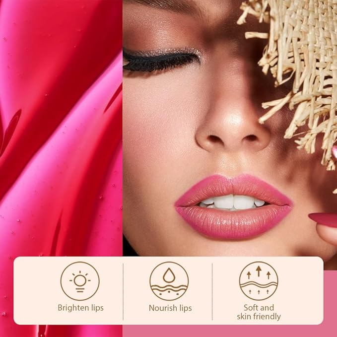 Delicate Pink Liquid Matte Lip Liner Stain Peel Off with Tweezer, Long Lasting, Waterproof Matte Lipstick Lip Gloss Tattoo for Women, Transfer-prof Lip Tint Makeup for All Skin Types 00#