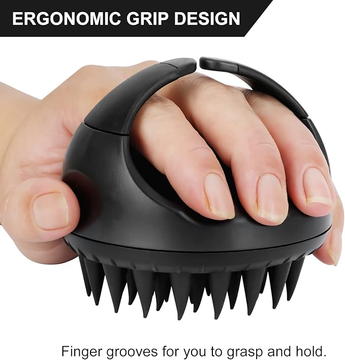 SetSail Hair Scalp Massager Shampoo Brush, Soft Silicone Hair Scalp Scrubber with Ergonomic Handle Dry and Wet Use Hair Scalp Brush for Hair Growth, Dandruff Removal, Blood Circulation for Women Men