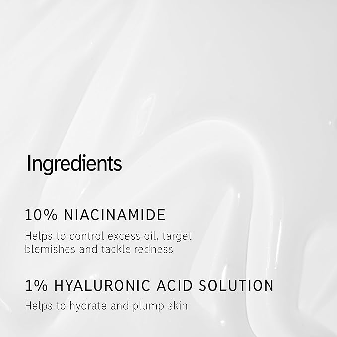 The INKEY List 10% Niacinamide Serum, Lightweight Oil Control Serum Helps with Blemishes and Appearance of Redness, Hydrating 1% Hyaluronic Acid 30ml, 1 fl oz (2 Pack)