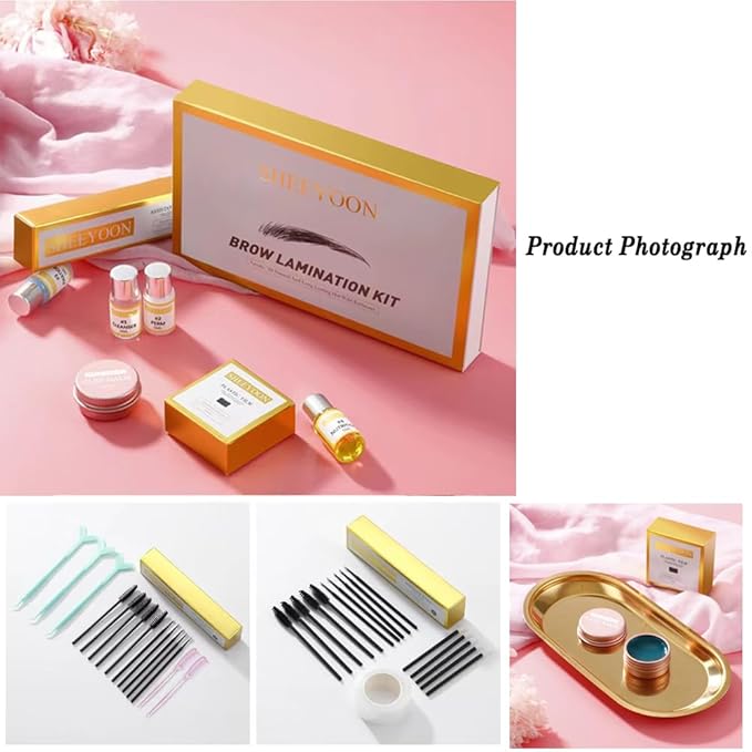 Brow Lamination Kit, Professional With Keratin, Lift and Shaping for 3D Natural Fuller Thicker Wild Eyebrows, Long Lasting Results for 6 Weeks (26 Piece Set)