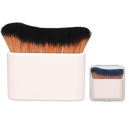 Self Tanner Brush,Large Self Tanning for Self Tan,Kabuki for Body,Body Makeup Brush for Flawless Leg Makeup,Bronzer Shimmer Glow Blend Brush,Sunless Tanner Makeup Body Brushes Vegan (Pink White)