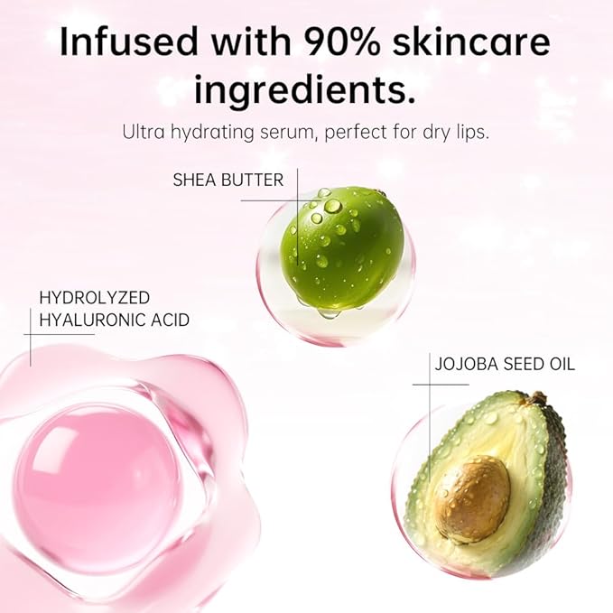 Catkin Lip Plumper Gloss, Tinted Lip Serum with Hyaluronic Acid & Jojoba Oil, Non-sticky Volumizing Hydrating Formula for a High Shine Maximum 3D Look, Plump & Soft Lips 0.12 Fl Oz - C09 Cherry Ruby