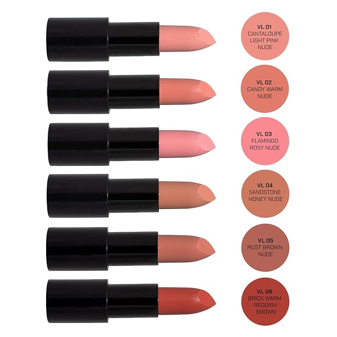 Radiant Professional Advanced Care Lipstick - Ultra Nourishing, Moisturizing Long Lasting Matte Lipstick With Vitamin E- UVA UVB Filters For Sun Protection- VELVET (06 BRICK – WARM REDDISH BROWN)