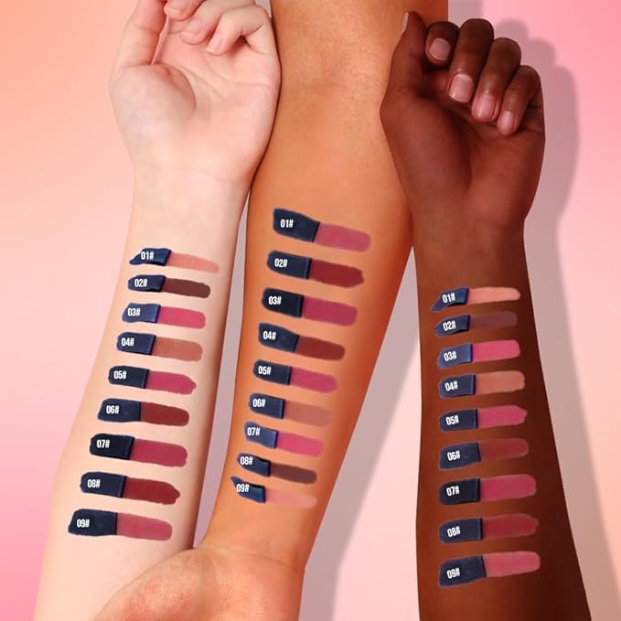 Lip Liner - Peel Off Lip Stain | Long Lasting Matte Lip Tattoo | Transfer Proof, Hydrating Formula with Hyaluronic Acid & Vitamin E | Vegan & Cruelty-Free | Ideal for All Skin Types(3+8# 2PCS)