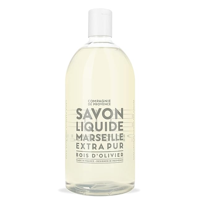 Compagnie de Provence Savon de Marseille Extra Pure Liquid Soap - Olive Wood - 33.8 fl oz Plastic Bottle Refill