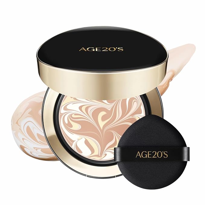 [NEW] AGE20'S Signature Essence Pact | 17N IVORY | Vegan Korean Cushion Foundation | Pack of 1 | Cream Foundation, Dewy & Glow Finish, Natural Coverage, SPF 50+