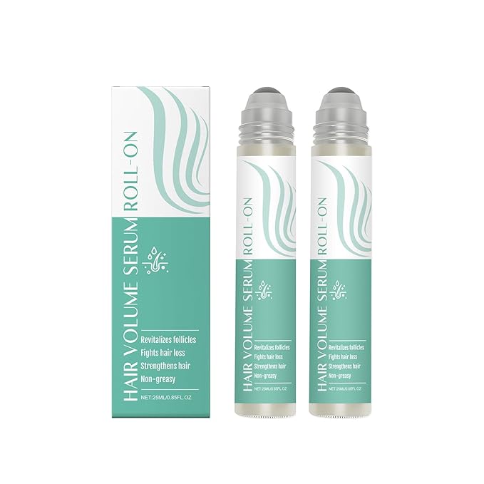 Hair Growth Serum Roll-On | Blend with 3% Rosemary, 3% Redensyl, 2% AnaGain, Biotin & Niacinamide | Leave-In, Fast Absorbing | For Thinning Hair & All Hair Types (Pack of 2, 0.85 Fl Oz Each)