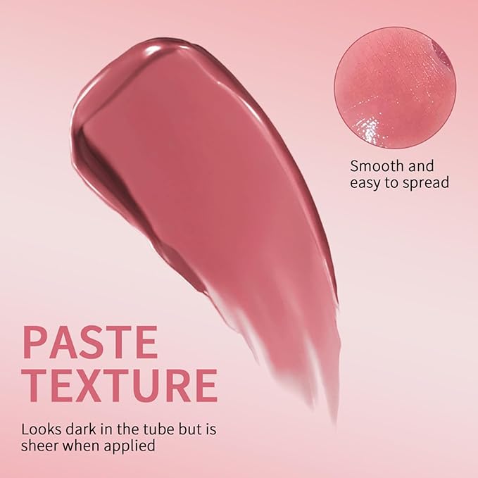 2PCS Honey Lipstick Tinted Lip Balm in Black and Pink，Sheer Hydrating Lipstick for All Skin Tones - Moisturizing Lip Color - Natural Glossy Finish