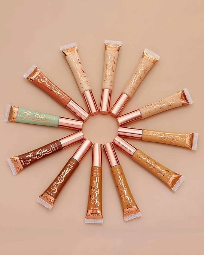 Beauty Hide and Chic Liquid Concealer – Porcelain (HC-01) – Full Coverage, Lightweight, Matte Finish, SPF 30++, Vegan, Cruelty-Free – 0.35 fl oz / 10 ml，pack of 1