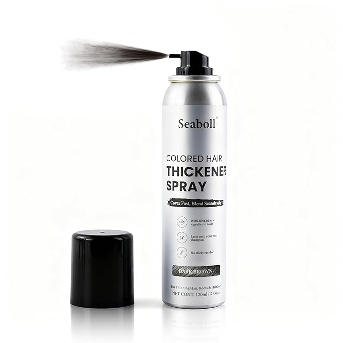 Root Touch Up Hair Color Spray – 4oz, Sweat-Resistant & Natural, Instant Gray Hair Cover Up, Temporary Root Concealer Spray for Roots, Hairline & Scalp– Dark Brown – Women & Men