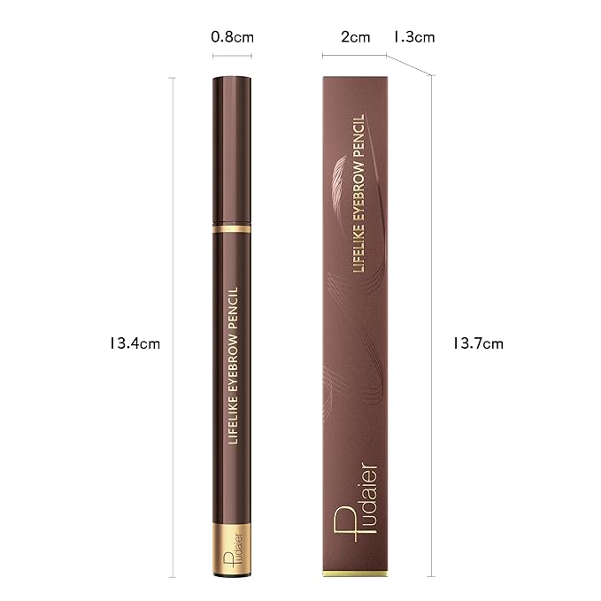 2 Pack Eyebrow Pen, Waterproof Microblading Eyebrow Pencil, 4 Tip Precise Eye Brow Makeup Pen for Women to Effortlessly Create Hair Like Natural Brows, Non Dry Out and Last All Day (Natural Brown)